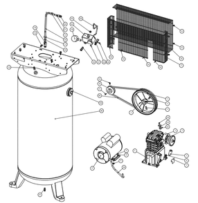 Section Diagram and Parts List for VT6195  Campbell Hausfeld Compressor